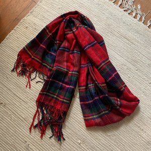 Charlotte Russe Plaid Red Scarf